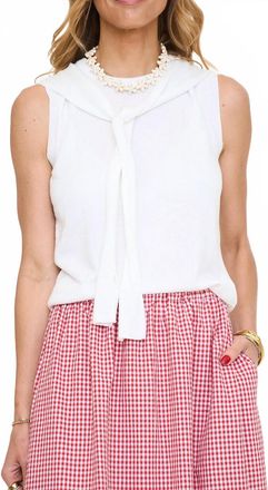 Entro Mariner Cape Knit Top In White