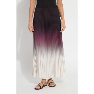 Lyss&eacute; Fortunata Pleated Chiffon Skirt in Red Sangria at Nordstrom, Size X-Small