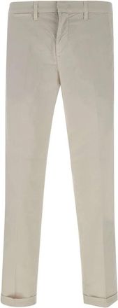 Fay Stretch Gabardine Capri Broek - Heren - Chinos - Beige - W38 - Leer - Broeken