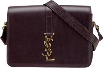 Saint Laurent Pre-owned Cross Body Bags, female, Red, Size: ONE SIZE Pre-owned Canvas Shoulder Bag