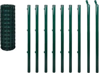 Berkfield Home Euro Fence Steel 10x1.0 m Green