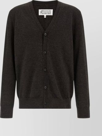 Maison Margiela v-neck cardigan with elbow patches