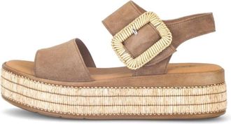 Gabor Schoenen, Dames, Bruin, 38 EU, Su&egrave;de, Plateau Sandal