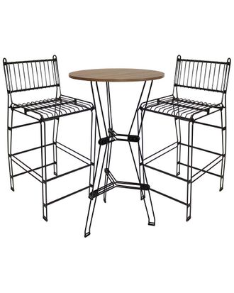 Sunnydaze 3Pc Wire Bar Table Set