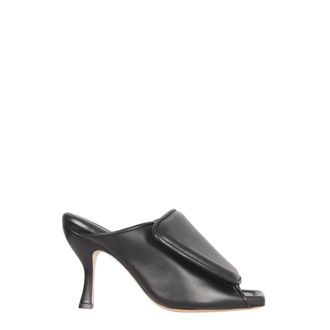 Gia Borghini Heeled Mules - Dames - Muiltjes - Zwart - 36 EU - Leer - Schoenen