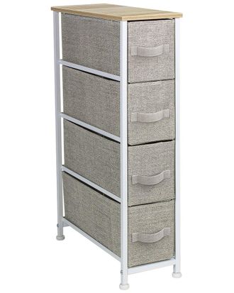 Sorbus Narrow Dresser Tower With 4 Drawers