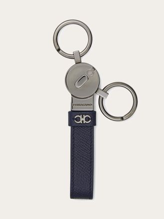 Ferragamo Men Gancini key holder Blue