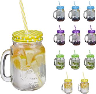 Relaxdays Glas »Summer 500 ml, 12 Stück«