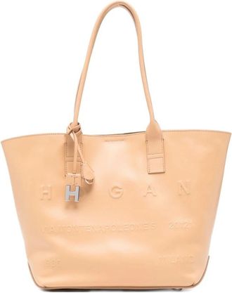 Hogan Kleine leren tote bag - Dames - Shoppers - Bruin - ONE Size - Leer - Tassen