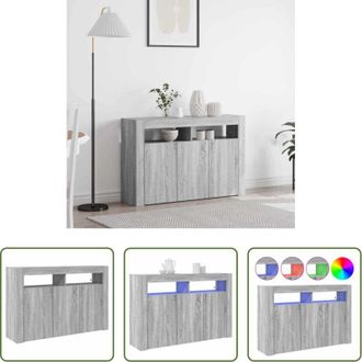 vidaXL Credenza in legno - Credenza Grigio Sonoma 116 x 30 x 75 cm Legno multistrato