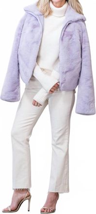 Rino&Pelle Sallie Faux Fur Jacket In Lilac