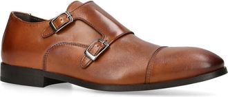 Kurt Geiger Harry Double Monk Strap Loafer in Light /Pastel Brown at Nordstrom, Size 10