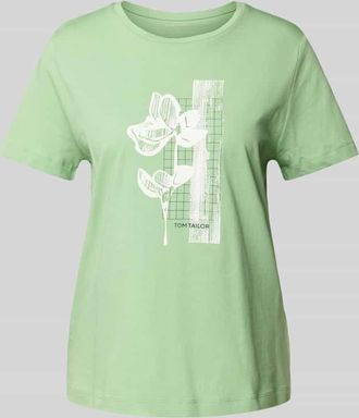 Tom Tailor Regular Fit T-Shirt aus reiner Baumwolle in Hellgruen, Gr&ouml;&szlig;e M