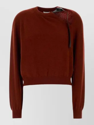 Ferragamo wool blend sweater asymmetric cropped design