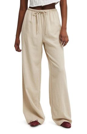Cotton On Womens Haven Wide Leg Pant in Natural at Nordstrom, Size 8