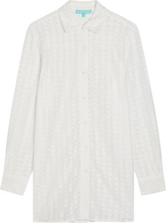 Melissa Odabash Daria Lace Cover-up Shirt - White - S (UK8-10 / S)