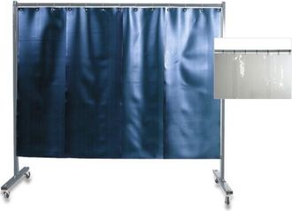 Kemper Biombo De 1 Pieza Con Cortina Lama, Mejor Protecci&oacute;n Contra Radiaciones, Proyecciones De Soldadura Y Salpicaduras Kemper S0 Transparente