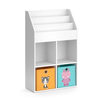 Vicco Estanter&iacute;a Infantil Luigi, Blanco, 72 X 114.2 Cm Con 2 Cajas Plegables