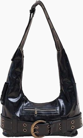 XY London Womens XY London Womens/Ladies Cora Buckle Shoulder Bag - Black - Size: ONE size