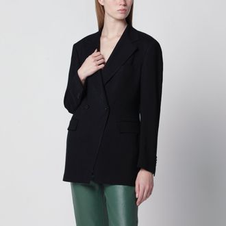 Tagliatore Double-breasted blazer in black cady