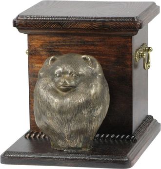 OEM Pomerania, Spitz Miniatura - Urna Para Cenizas De Perro Con Estatuilla, Elegante Urna Para Perro, Urna &Uacute;nica Con Busto De Perro De Art-dog