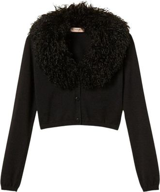 Twinset Twin-set Cardigan - Dames - Vesten - Zwart - L - Truien & Vesten
