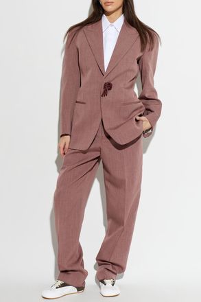 Bottega Veneta Tailored Blazer With Decorative Button, Womens, Pink