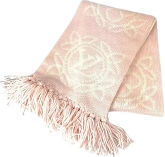 Louis Vuitton Pre-owned Echarpe Morning Sjaal - Dames - Vintage Accessoires - Roze - ONE Size - Wol - Vintage