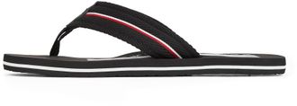 Tommy Hilfiger Mens Corporate Flip Flops, Black (Black), 10.5