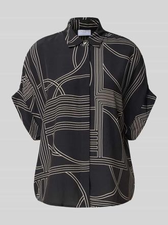 Jake*s Regular Fit Bluse mit 1/2-Arm in Black, Gr&ouml;&szlig;e 32