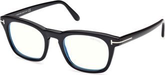 Tom Ford Blue Light Block Square Mens Eyeglasses FT5870-F-B 001 52