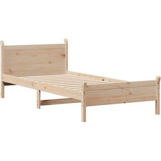 vidaXL Bed Frame without Mattress 90x200 cm Solid Wood Pine vidaXL