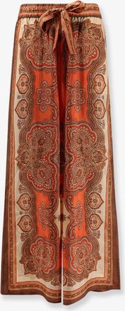 Zimmermann Pantaloni Mahon in seta con stampa paisley - ZIMMERMANN - gender_Woman