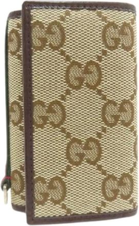Gucci Pre-owned Accessories, female, Brown, Size: ONE SIZE Pre-owned Canvas Key-holder
