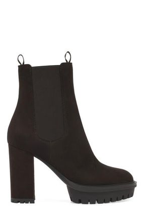 Gianvito Rossi Barry Bootie in Brown Suede at Nordstrom, Size 41.5