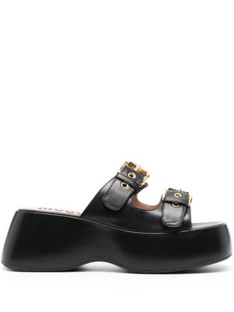 Moschino Sandali Dolly in pelle 75mm - Nero