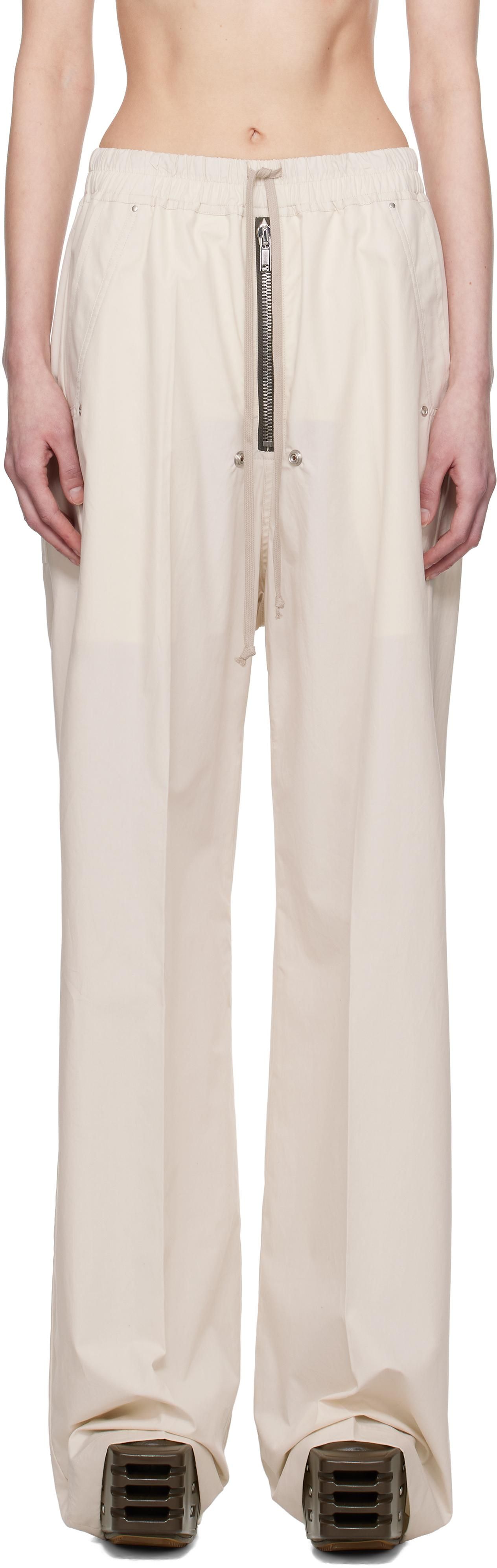 パンツ Rick Owens Wide-Leg Cotton Muslin Pants With Drawstring Rick Owens Wide-Leg Cotton Muslin Pants With Drawstring