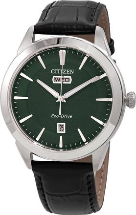 Citizen Eco-Drive Corso Green Dial Mens Watch AW0090-02X
