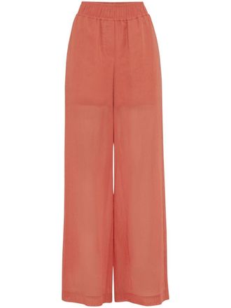 Brunello Cucinelli Semi-doorzichtige broek - Oranje