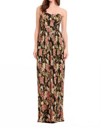 Dress The Population Audrina Maxi Dress In Black Multi