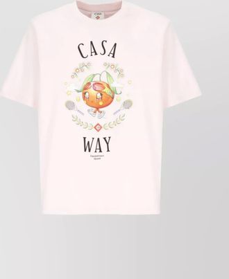 Casablanca round neck short sleeve graphic t-shirt