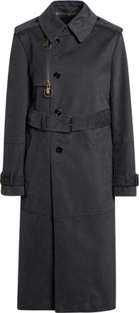 Burberry Double-Breasted Jas - Dames - Trenchcoats - Zwart - 2XS - Katoen - Jassen