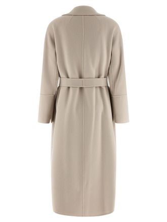 Max Mara Womens Beige Virgin Wool Coat Clothing