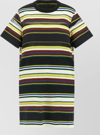 sacai striped mini t-shirt dress