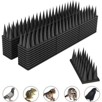OEM Espigas Anti-palomas, 5,7 M, Protector De Balc&oacute;n, Pl&aacute;stico, 20 Unid, Negro