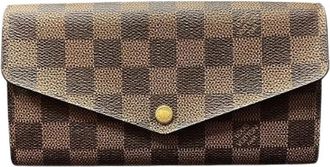 Louis Vuitton Pre-owned Wallets, male, Brown, Size: ONE SIZE Pre-owned Portefeuille Sarah Damier Long Wallet