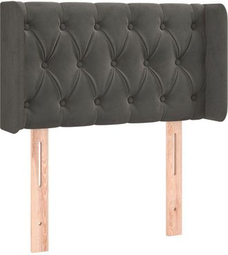 vidaXL Cabecero Con Led De Terciopelo Gris Oscuro 83x16x78/88 Cm Vidaxl