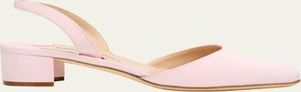 Manolo Blahnik 30mm Aspro Suede Slingback Pumps