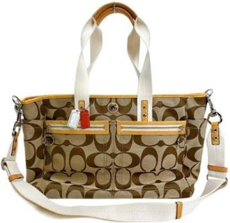 Coach Pre-owned Canvas shoulder-bags - Dames - Vintage Schoudertas - Beige - ONE Size - Vintage