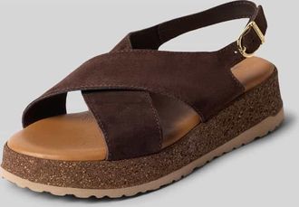 Tamaris Tamaris Sandaletten aus echtem Leder Modell CHUNKY SUEDE SANDALE in Dunkelbraun, Gr&ouml;&szlig;e 36